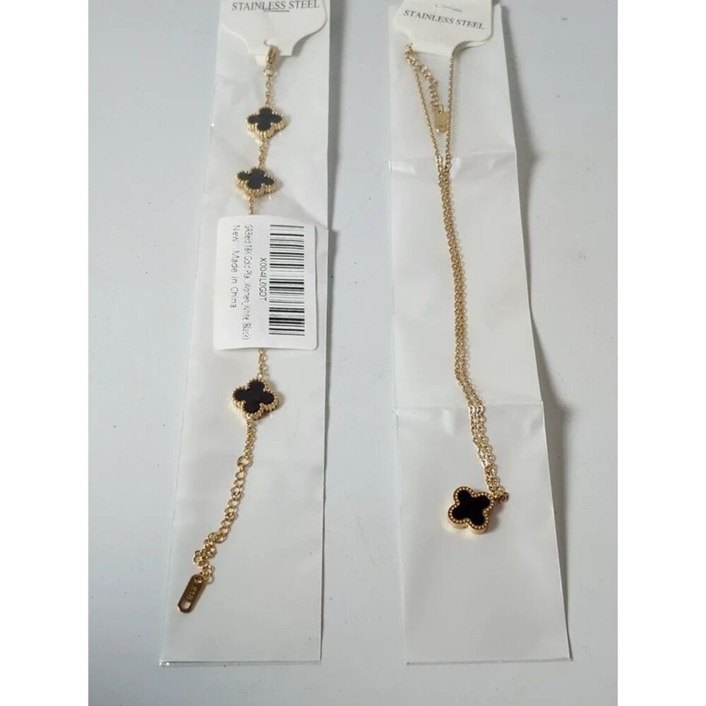 Stainless steel black clover